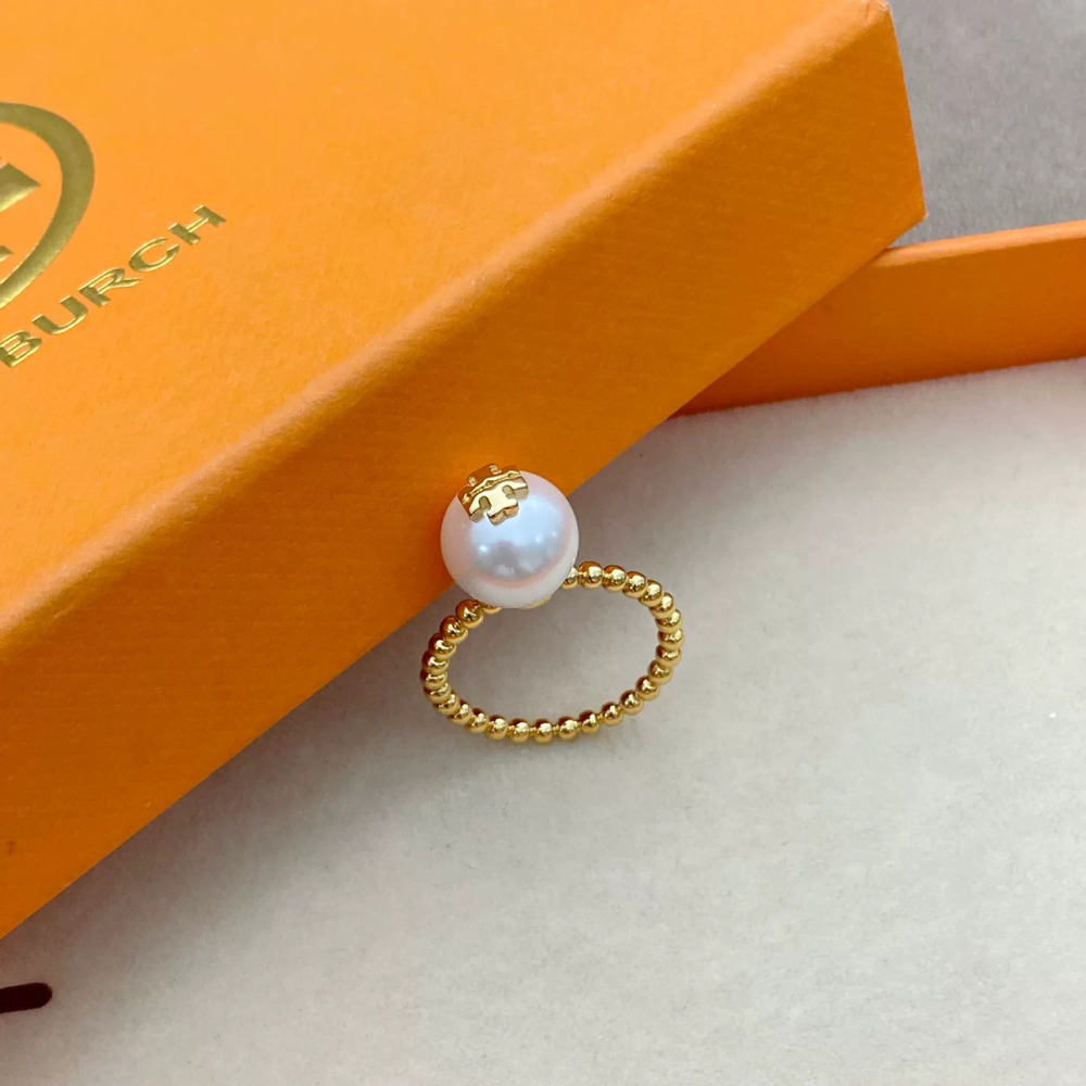 Tory Burch Pearl Ring Metal